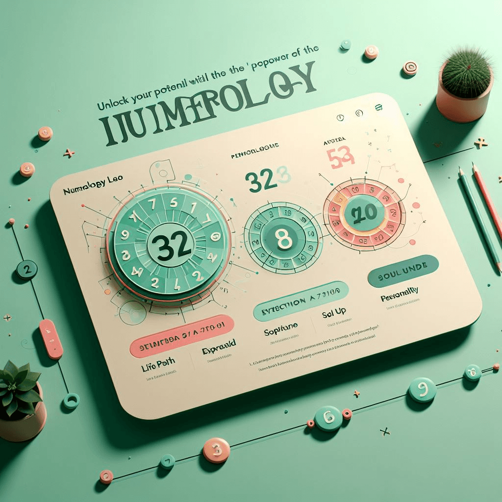 Numerology numbers chart illustration